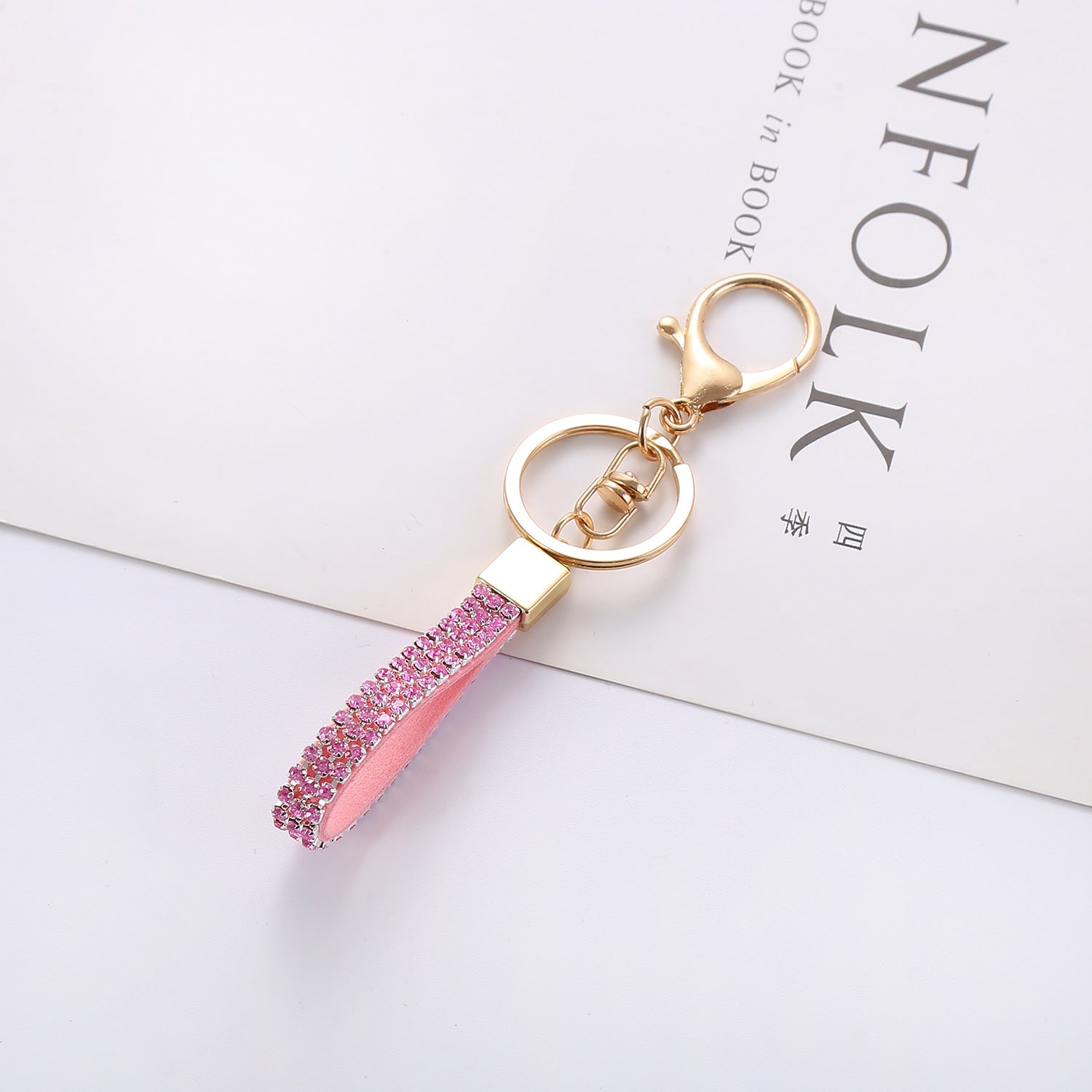 Wholesale Diamond Studded Anti Lost Bag Pendant Car Keychains